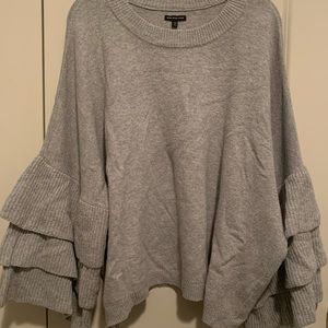 Grey ruffle sweater